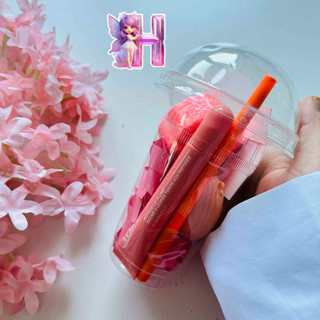 پک هدیه آرایشی آیس پک تم رنگی هلویی پک کادویی
